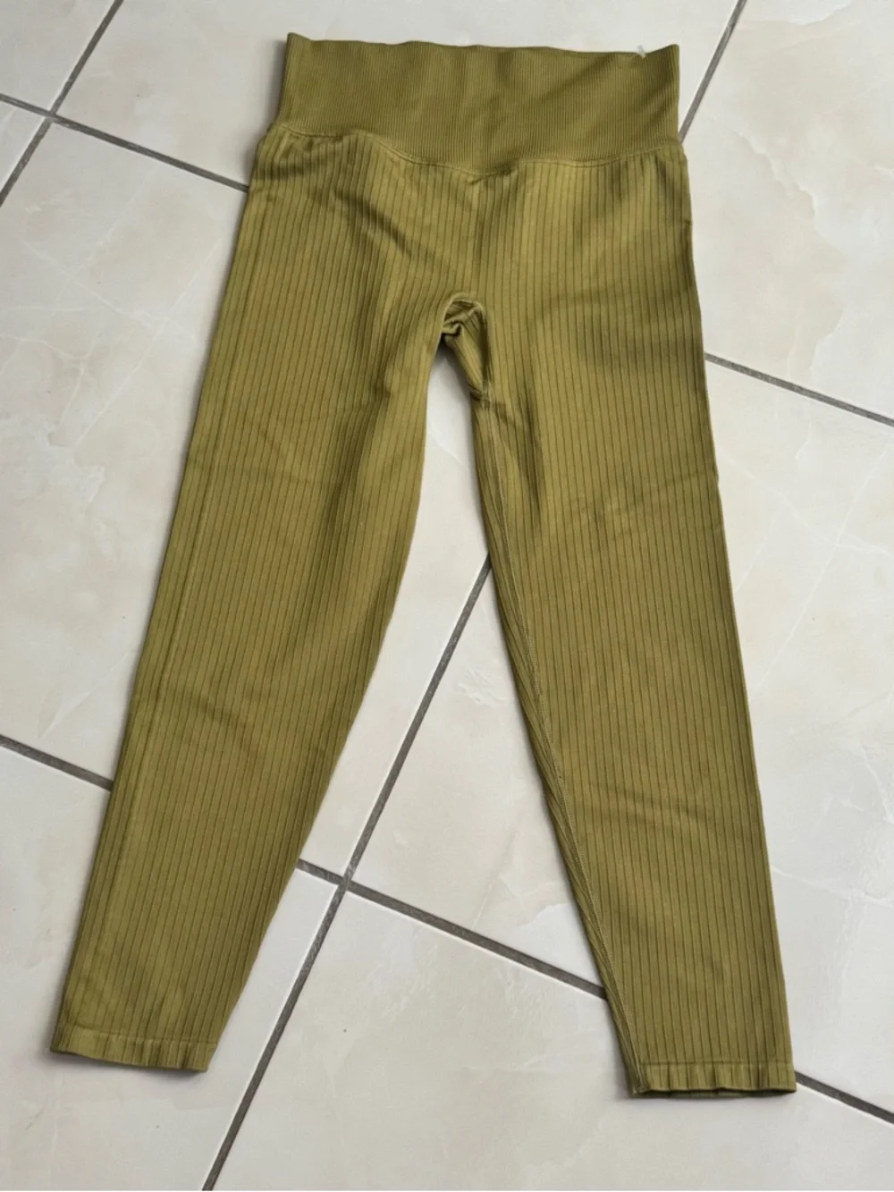 Victoria's Secret Olive Ribbed High-Rise Leggings